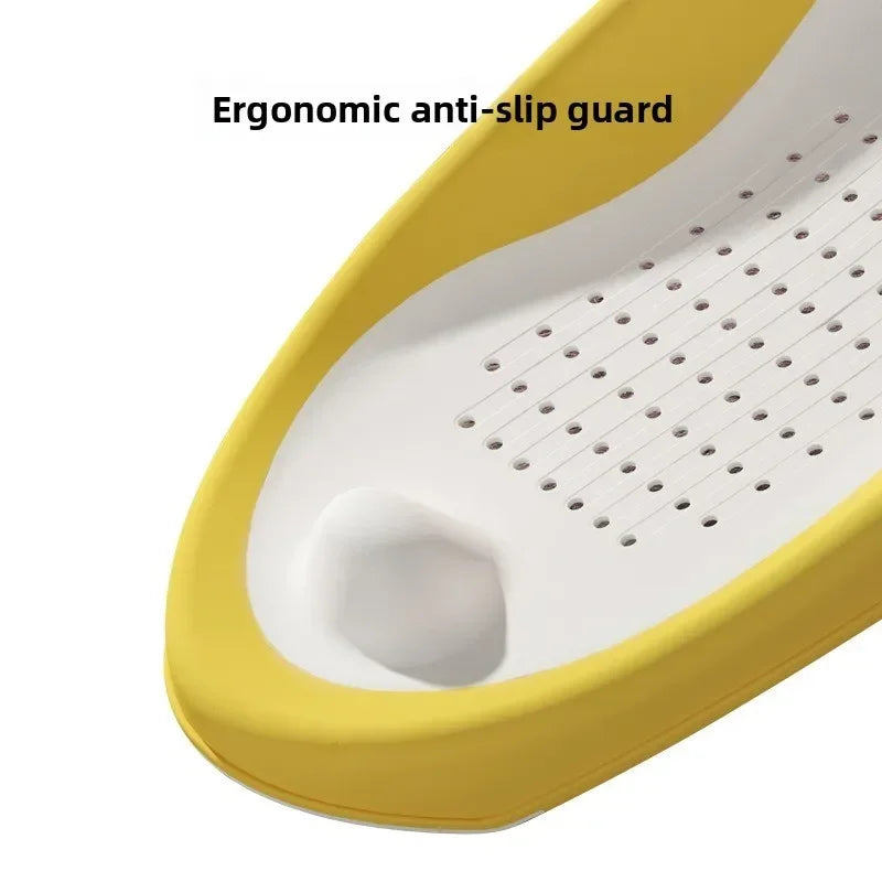 Foldable Baby Bath Seat - Non-Slip PP Shower Net Support, Ergonomic Backrest Design, Easy-Clean Christmas Gift for Toddlers