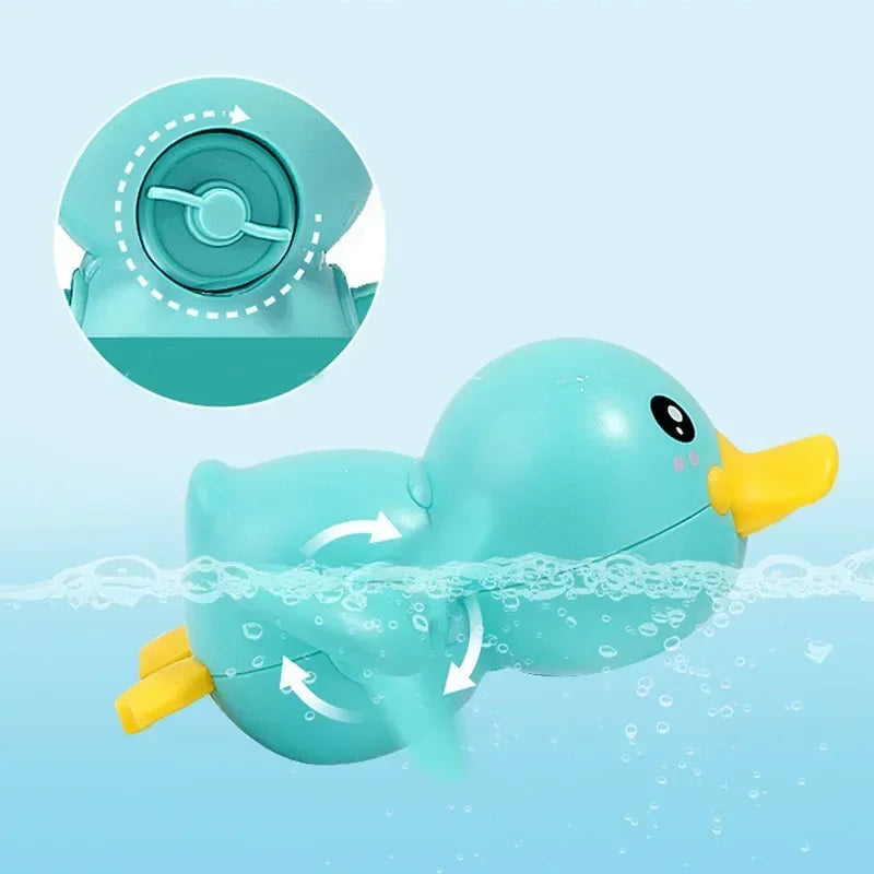 Baby Bath Toys Bathing Cute Swimming Duck Pool Beach Classic Chain Clockwork Water Toy For Kids Water Playing Toys