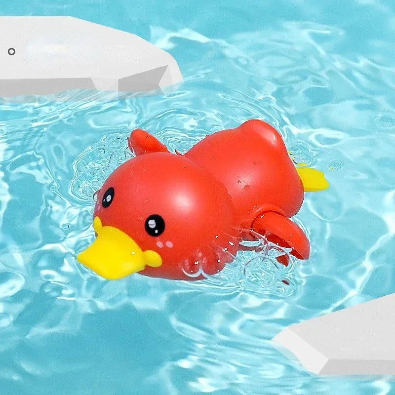 Baby Bath Toys Bathing Cute Swimming Duck Pool Beach Classic Chain Clockwork Water Toy For Kids Water Playing Toys