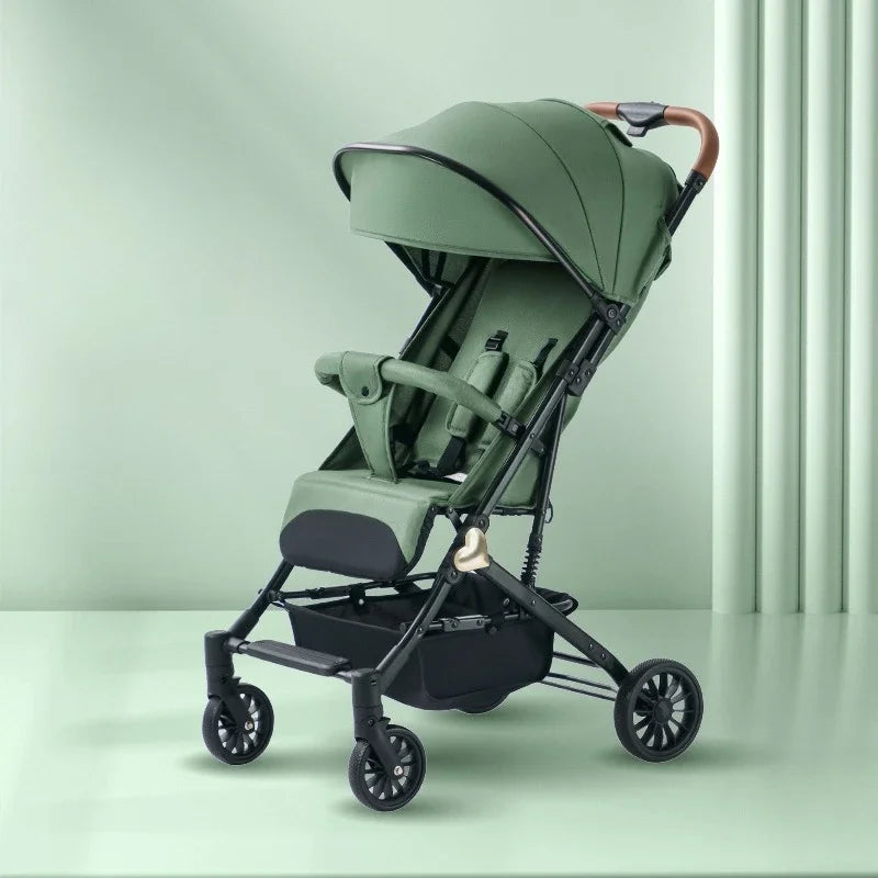 Portable Baby Stroller, Easy To Store Lightweight Travel Baby Stroller Portable Four-wheel Baby Stroller Can Sit or Lie Down