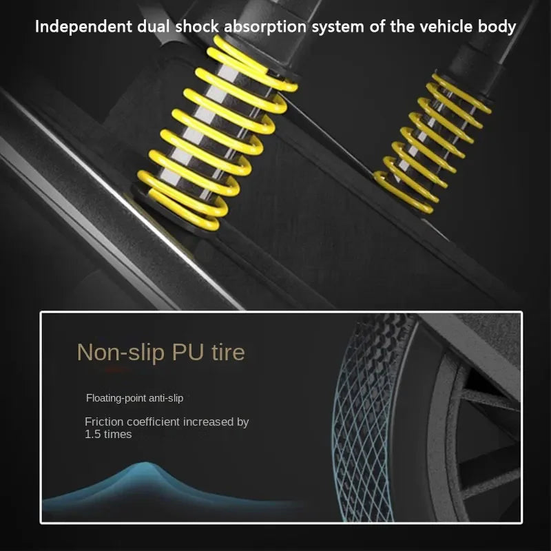 One-Touch Folding to Board the Baby Stroller Lightweight Four-Wheel Shock Sitting and Lying Down One-Way Push Newborn Stroller