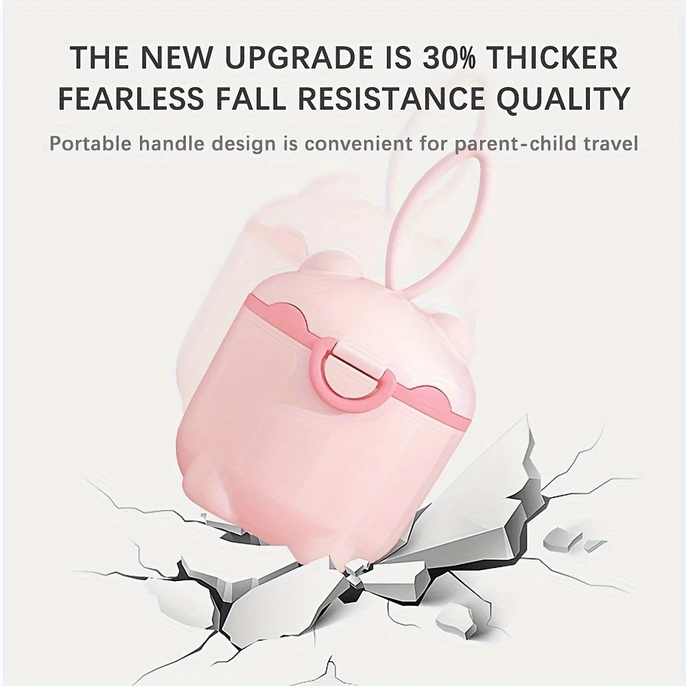 1pc Portable Four-Layer Milk Powder Box, Milk Powder Container, Food Storage Snack Rotating Box