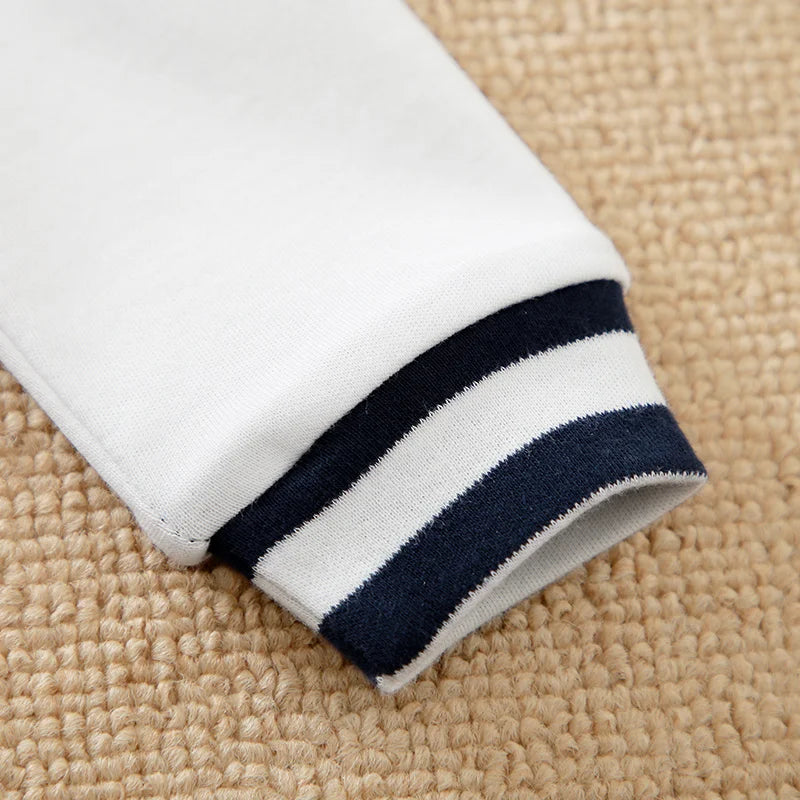 Baby Long Sleeved Jumpsuit Spring And Autumn Boys And Girls Baseball Suit Letter Embroidered Cotton Soft 0-18m One Piece Set