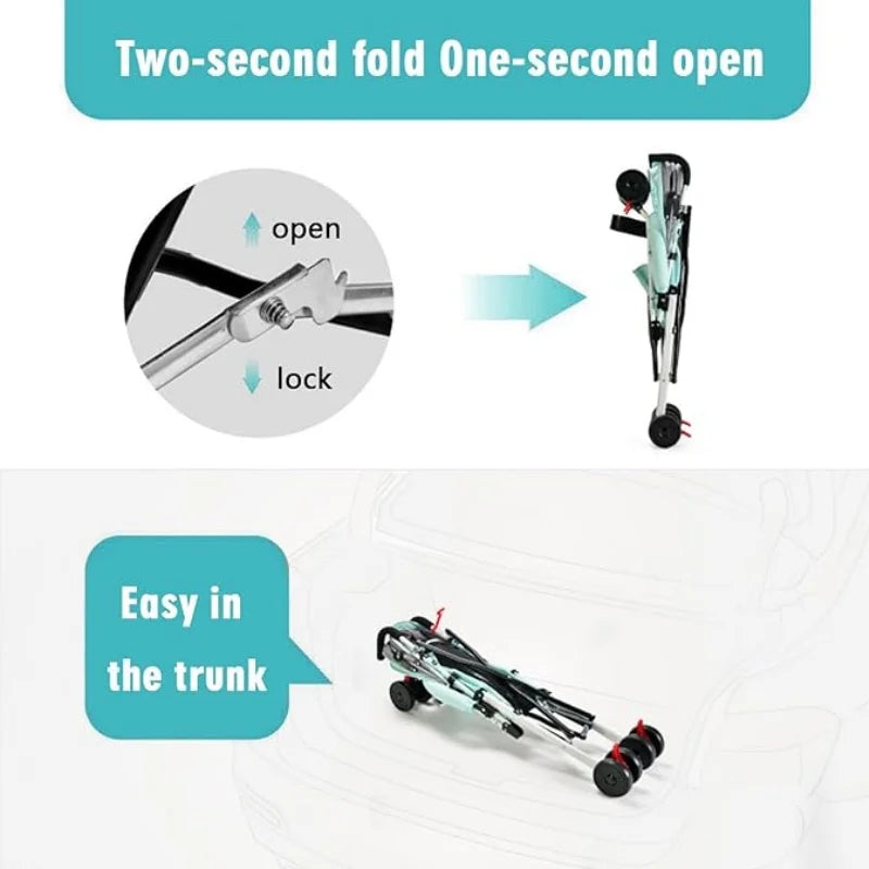 Ultra-Light Travel Stroller For Baby/Kids/Toddler From 0 Months+, Baby Umbrella Stroller | One-Hand Fold