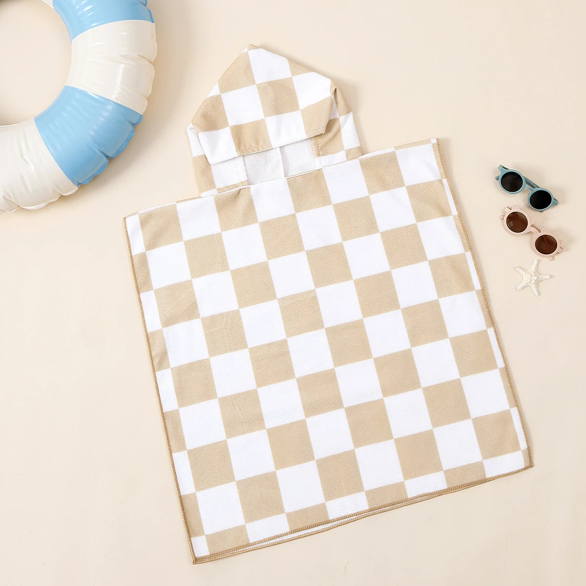 1Pc Children's Hooded Bathrobe Microfiber Beach Bathroom Pool Towel Robes Child Kid Hooded Cloak Bathrobe