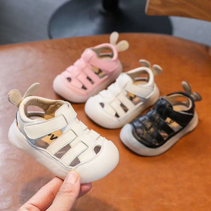 Baby Girls Boys Sandals Summer Infant Toddler Shoes Genuine Leather Soft-soled School Kids Casual Shoes Children Beach Sandals