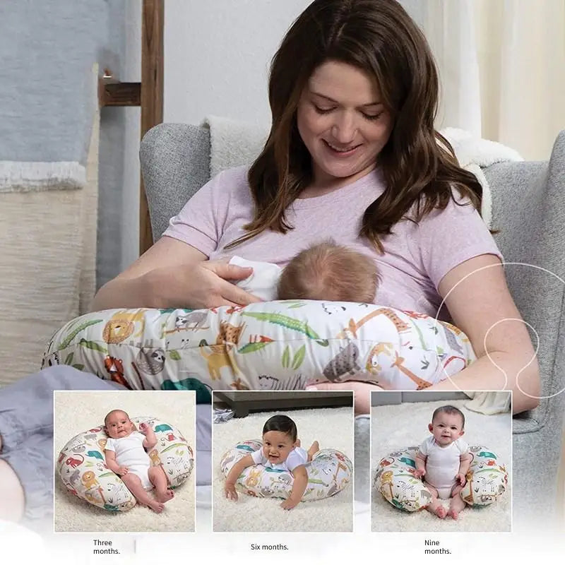 1pc Baby Feeding Pillowcase Elastic U Shaped Breastfeeding Pillowcase Detachable Pillowcase Nursing Pregnant Woman Pillow