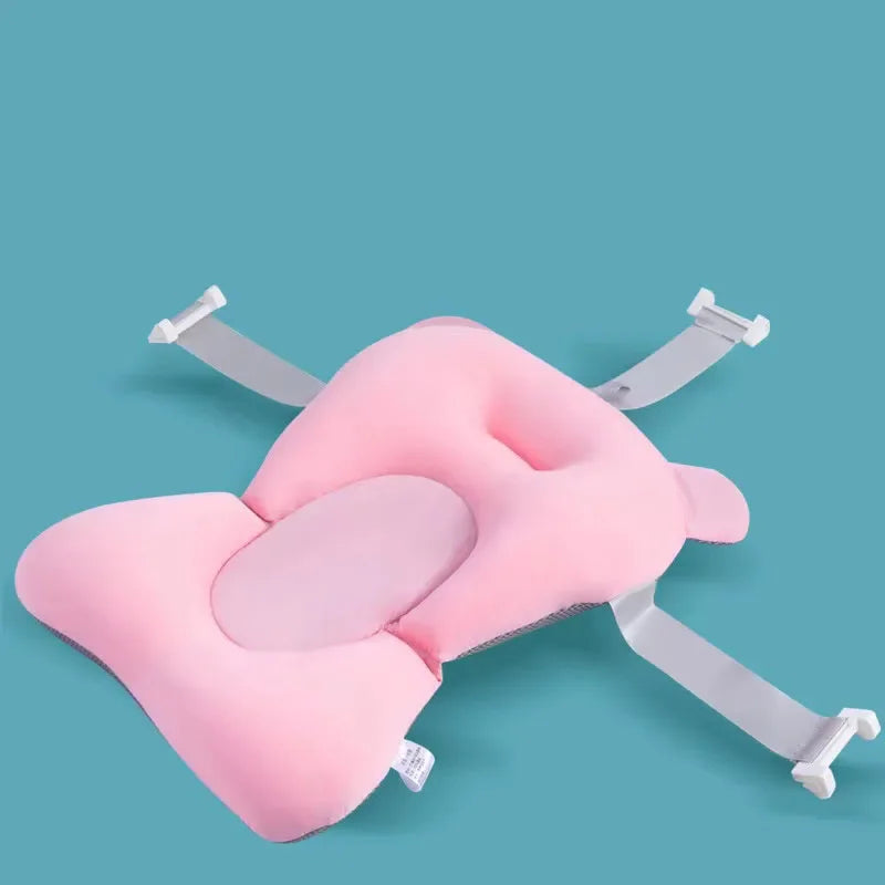 Baby Bath Seat Support Mat Foldable Bath Tub Pad &amp Chair Newborn Bathtub Pillow Infant Anti-Slip Soft Comfort Body Cushion