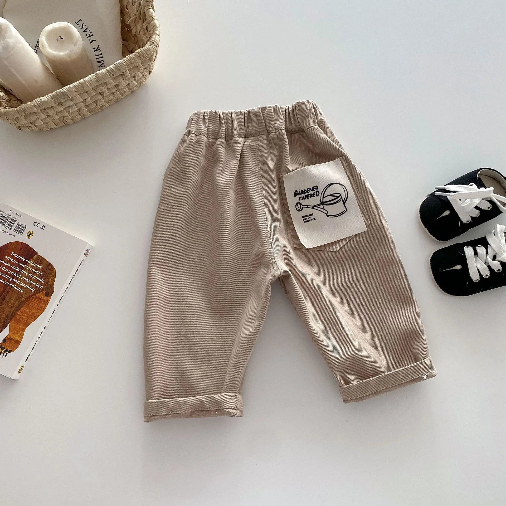 Autumn Clothes Children's Pants Casual 0-5 Years Old Korean Soft Denim Children's Clothing Boys Fashion Striped Pants Infant