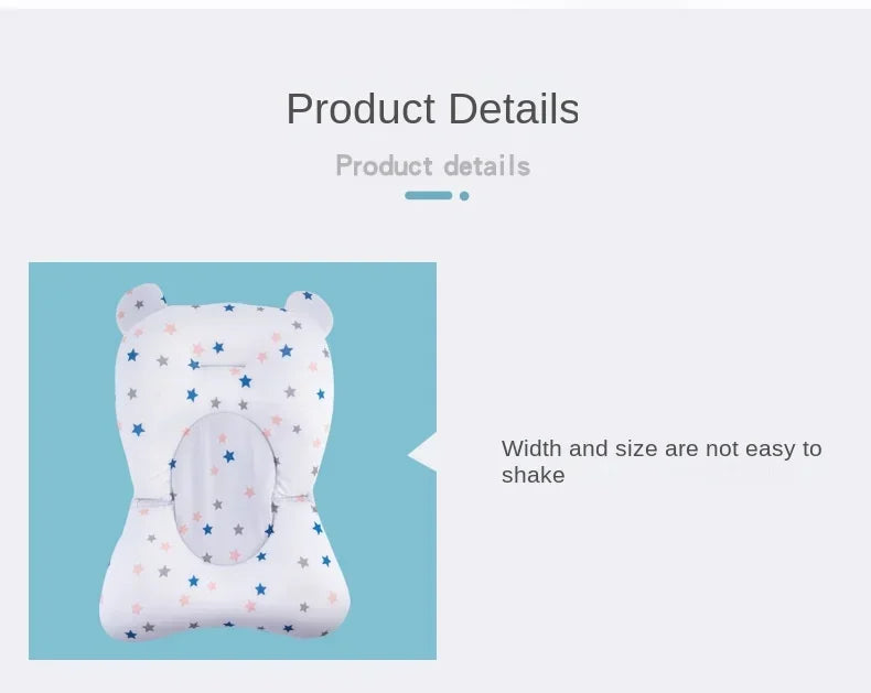 Baby Bath Seat Support Mat Foldable Bath Tub Pad & Chair Newborn Bathtub Pillow Infant Anti-Slip Soft Comfort Body Cushion