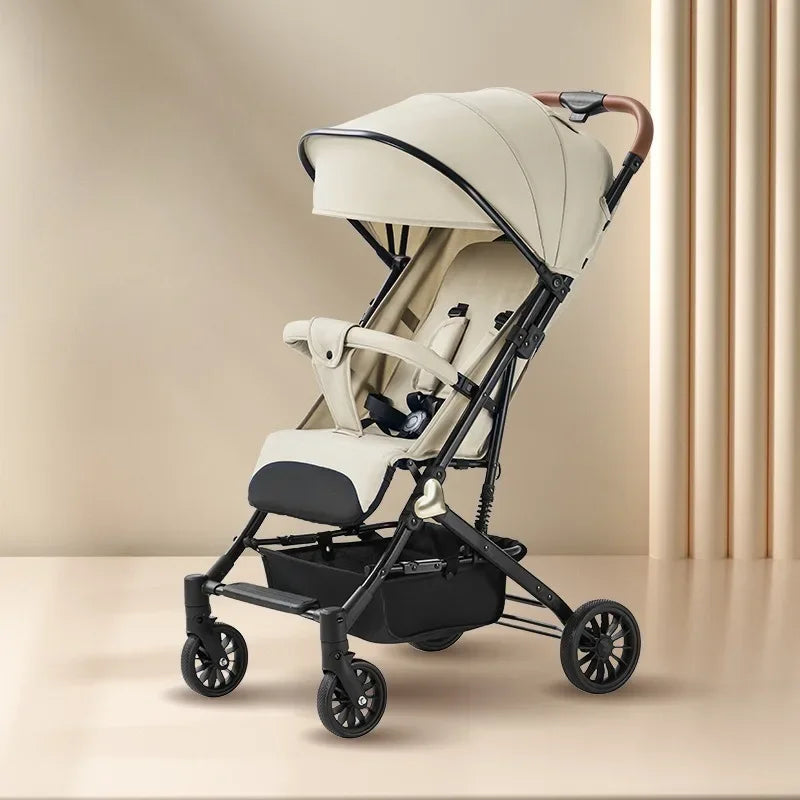 Portable Baby Stroller, Easy To Store Lightweight Travel Baby Stroller Portable Four-wheel Baby Stroller Can Sit or Lie Down