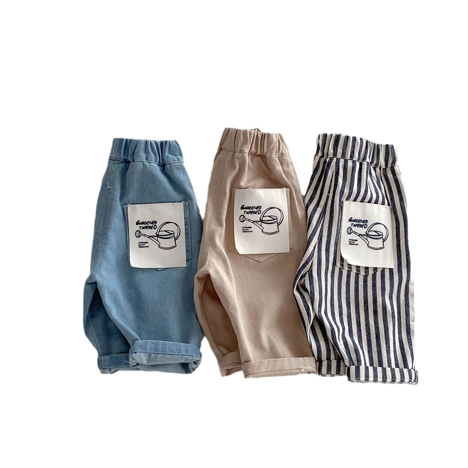 Autumn Clothes Children's Pants Casual 0-5 Years Old Korean Soft Denim Children's Clothing Boys Fashion Striped Pants Infant