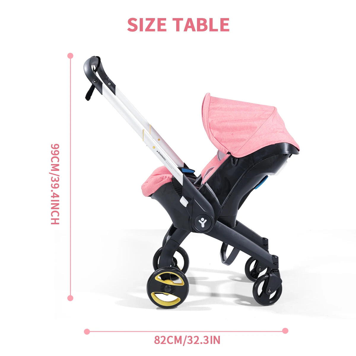 Travel baby stroller, bidirectional push, metal frame, foldable for easy carrying