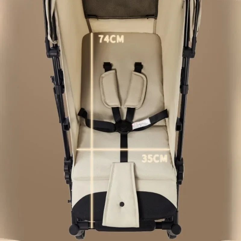 Portable Baby Stroller, Easy To Store Lightweight Travel Baby Stroller Portable Four-wheel Baby Stroller Can Sit or Lie Down