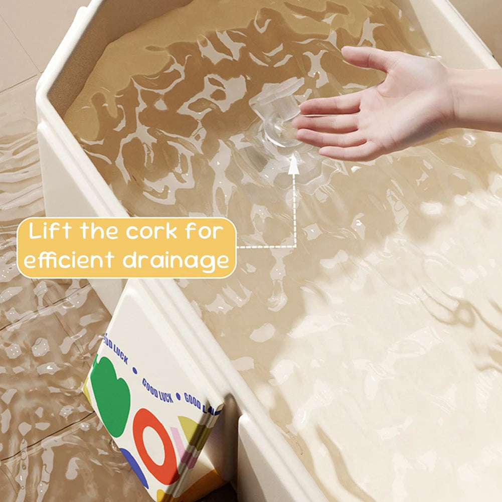 Baby Bathtub for Infants To Toddlers Collapsible Baby Bath Tub with Drain Outlet Infant Tub Toddler Bathtub Shower Basin