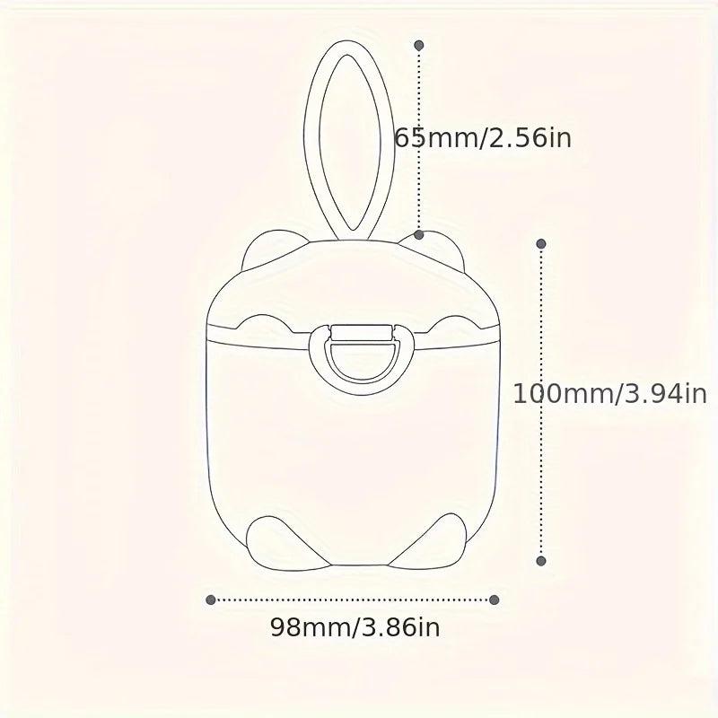 1pc Portable Four-Layer Milk Powder Box, Milk Powder Container, Food Storage Snack Rotating Box