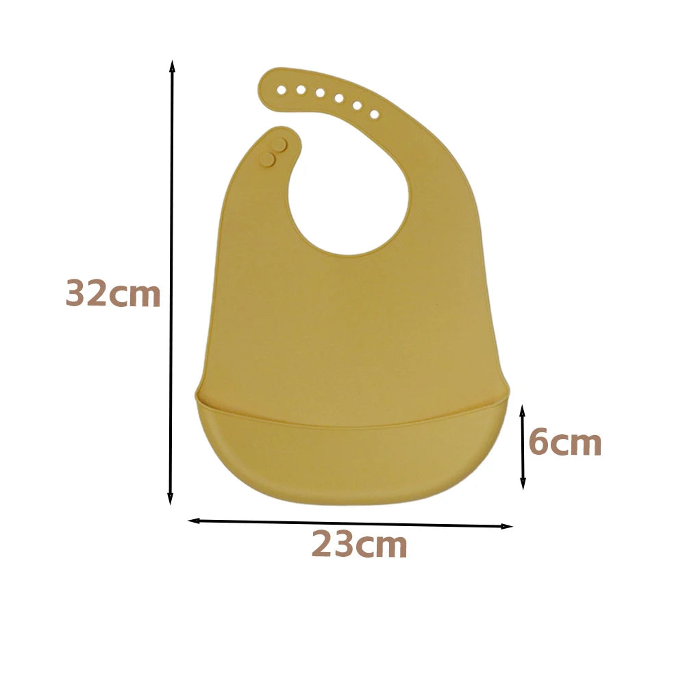 Silicone Baby Eating Bibs Easy to Clean Baby Bibs Drooling Towel Waterproof Children Silicone Bibs
