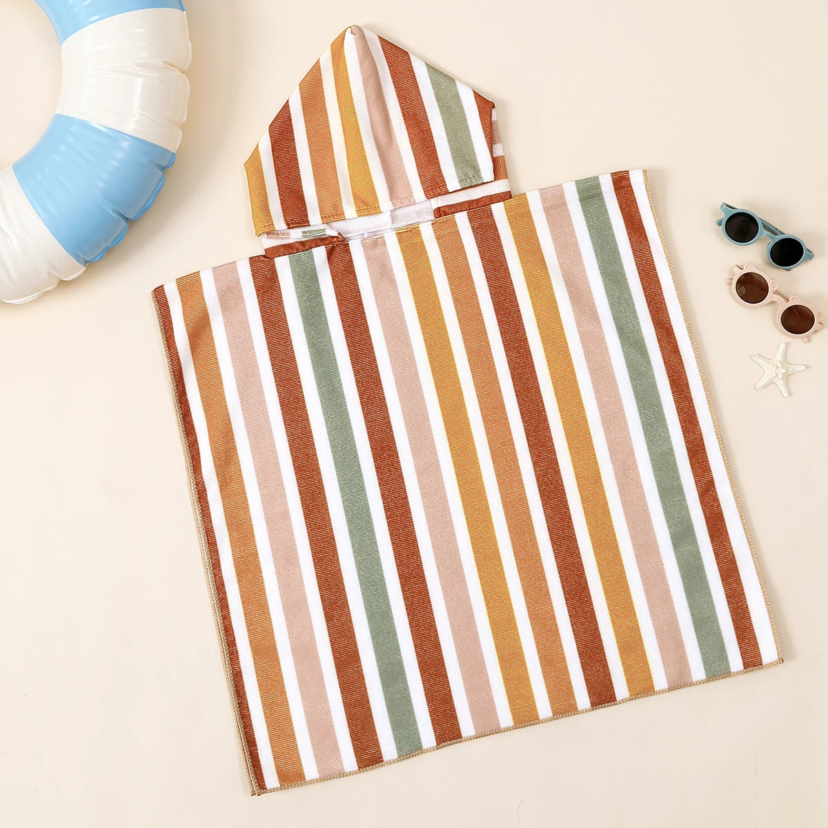 1Pc Children's Hooded Bathrobe Microfiber Beach Bathroom Pool Towel Robes Child Kid Hooded Cloak Bathrobe