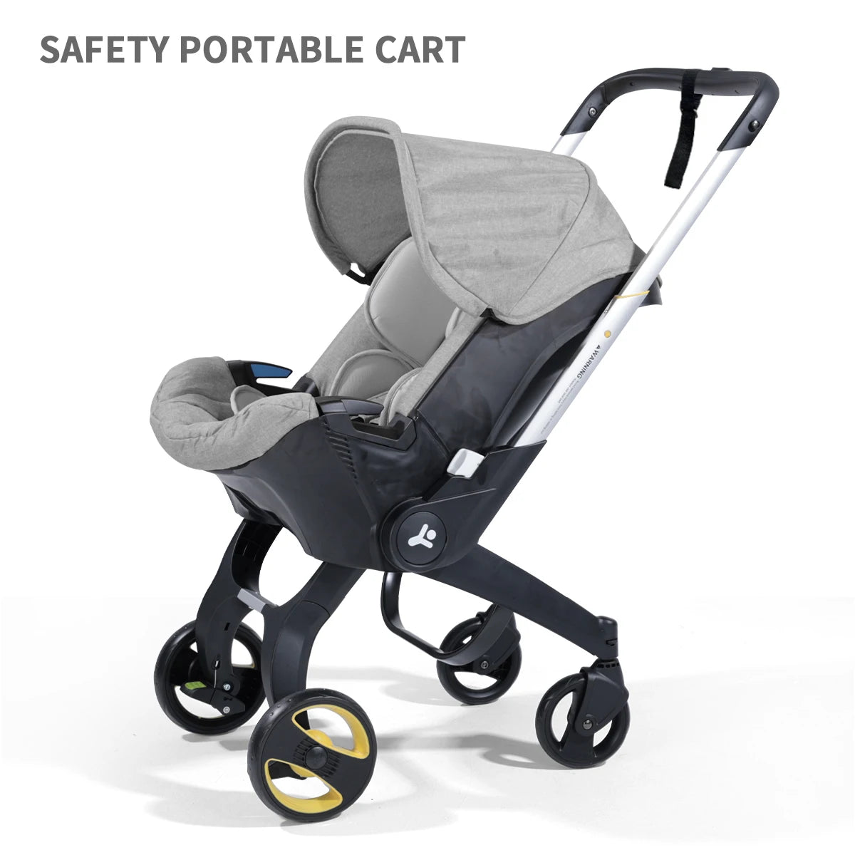 Travel baby stroller, bidirectional push, metal frame, foldable for easy carrying