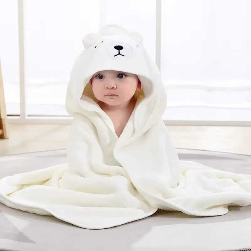 Baby Bath Towels Coral Soft Towel Newborn Hooded Towel Blanket Toddler Bathrobe Universal Sleeping Swaddle Wrap Kids Wipe Towel