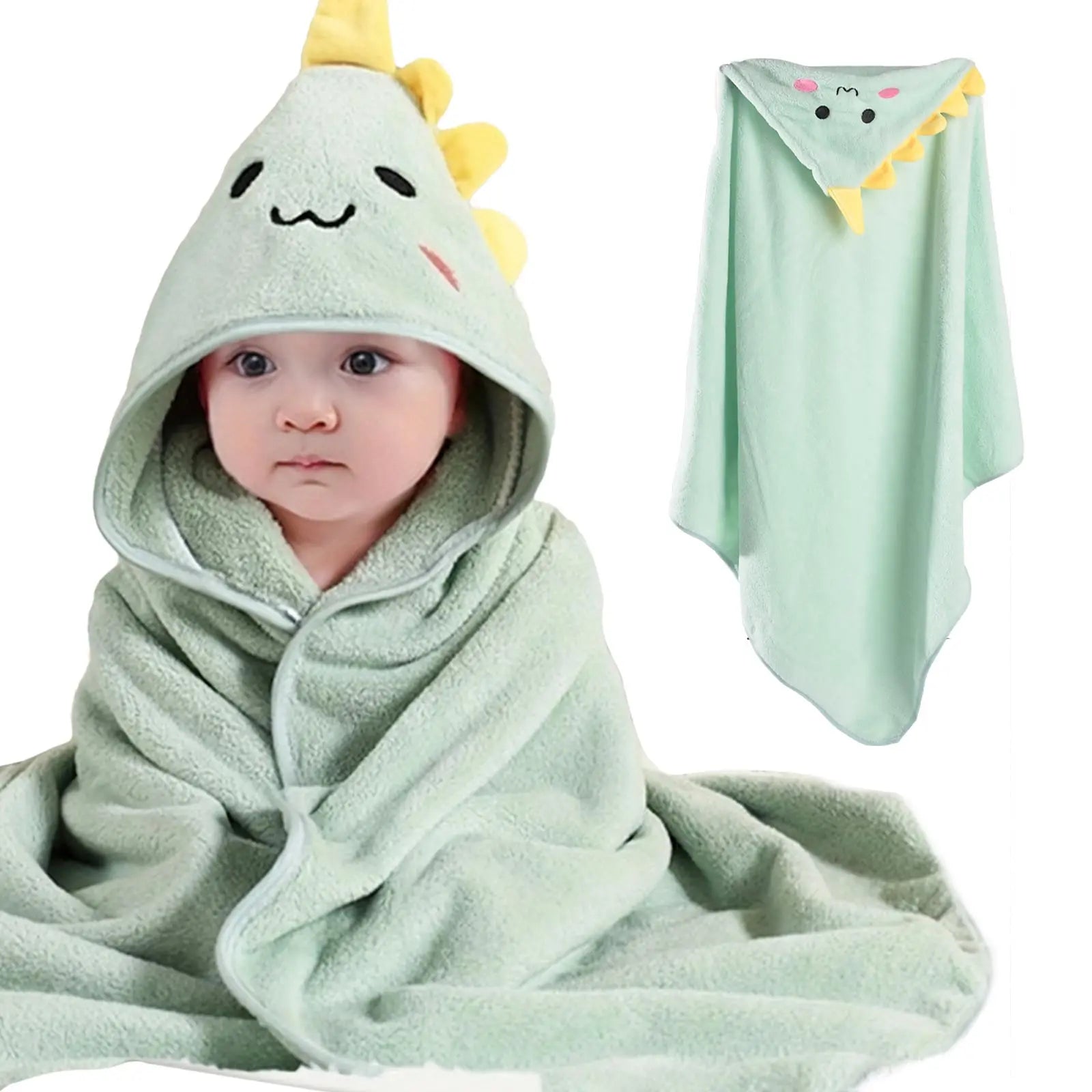 1PC Hooded Baby Towels,Absorbent Baby Bath Towel,Soft Baby Towels for Newborns,Toddlers, and Kids, 32x32 in Baby Towel with Hood