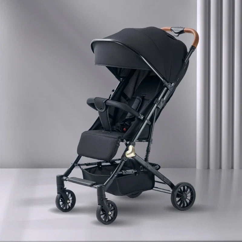 Portable Baby Stroller, Easy To Store Lightweight Travel Baby Stroller Portable Four-wheel Baby Stroller Can Sit or Lie Down