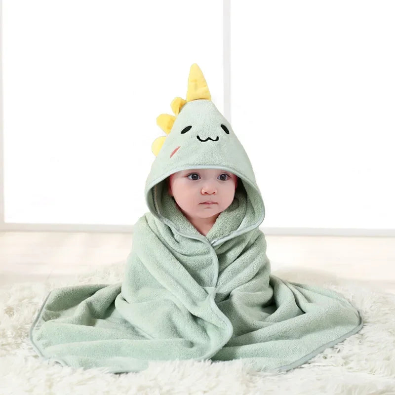 Baby Cartoon Bath Towel Infant Swaddle Kids Soft Bathrobe Hooded Towel Blanket Warm Sleeping Swaddle Wrap for Newborn Boys Girls