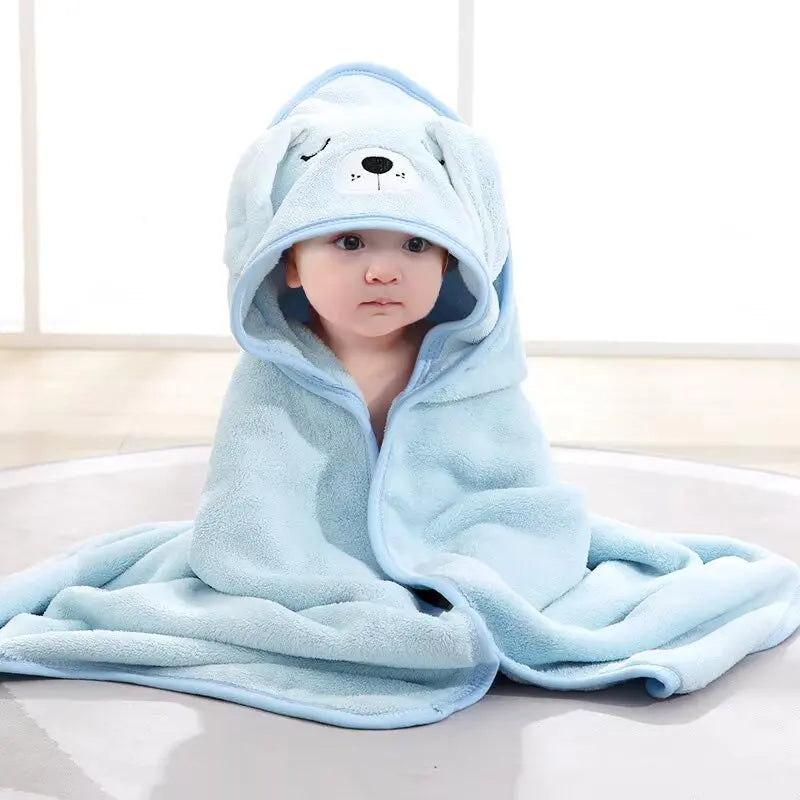 Baby Bath Towels Coral Soft Towel Newborn Hooded Towel Blanket Toddler Bathrobe Universal Sleeping Swaddle Wrap Kids Wipe Towel