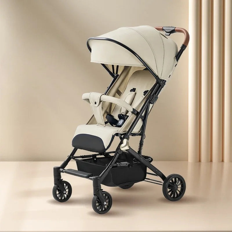 Portable Baby Stroller, Easy To Store Lightweight Travel Baby Stroller Portable Four-wheel Baby Stroller Can Sit or Lie Down