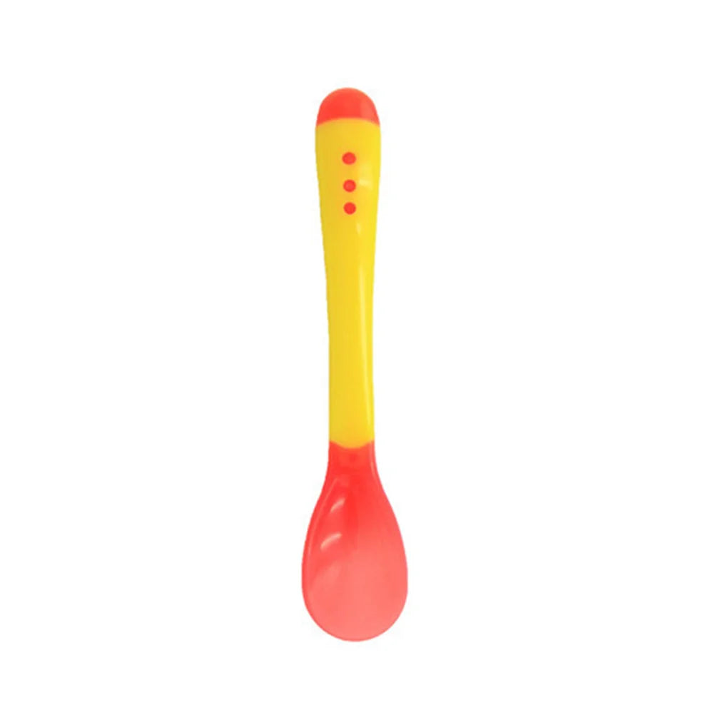 6Pcs Baby Spoon Temperature Color Changing Heat Sensing Infant Feeding Safety Spoon Smooth Eco-Friendly Material