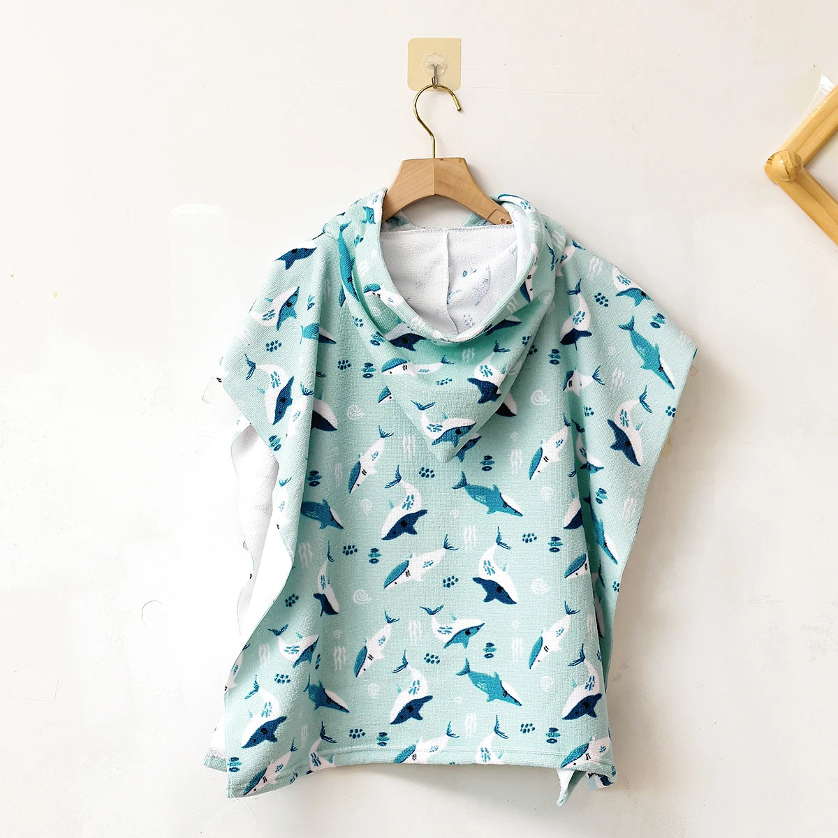 1Pc Children's Hooded Bathrobe Microfiber Beach Bathroom Pool Towel Robes Child Kid Hooded Cloak Bathrobe