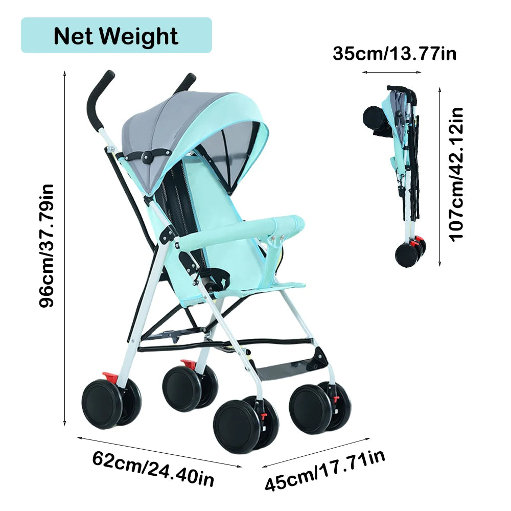 Ultra-Light Travel Stroller For Baby/Kids/Toddler From 0 Months+, Baby Umbrella Stroller | One-Hand Fold