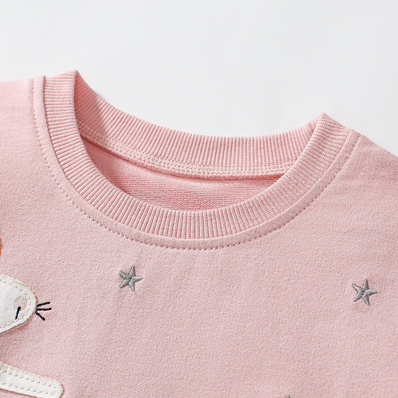 Summer Arrival Dancing Mouse Pattern Short Sleeves Tulle Dress for Stylish Girls